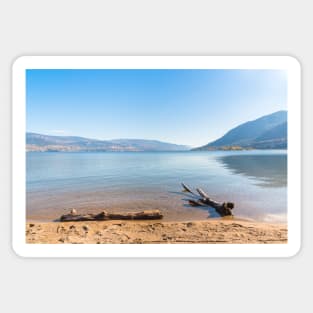 Okanagan Lake View with Blue Sky Sticker